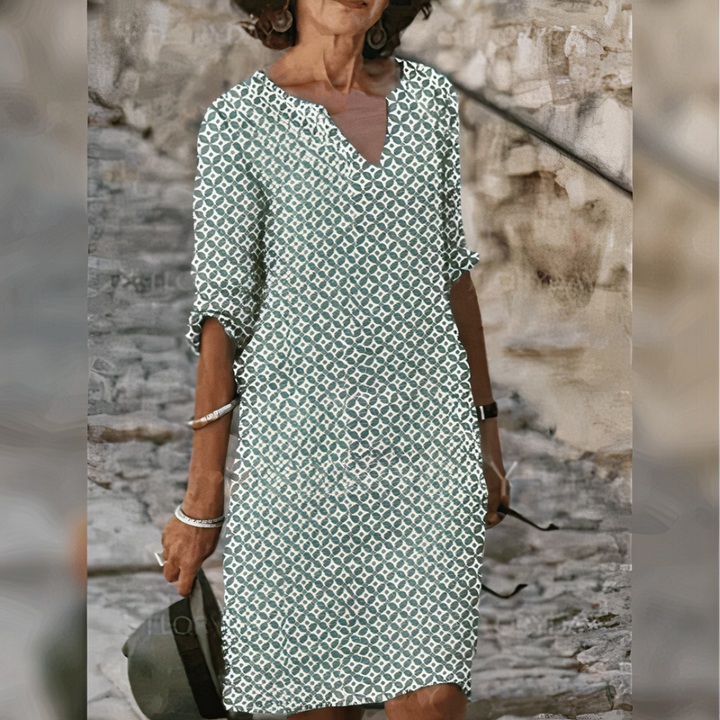 Robe d'été chic à manches longues pour femmes, coupe mini idéale pour l’été
