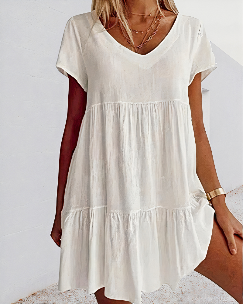 Robe d'été mini simple et décontractée pour femme, parfaite pour les journées estivales