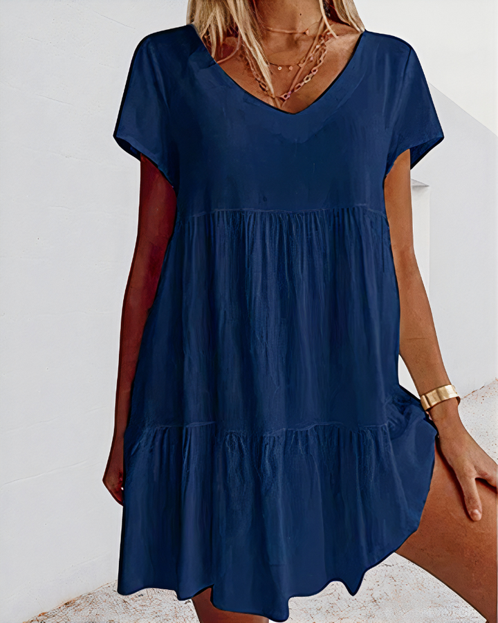 Robe d'été mini simple et décontractée pour femme, parfaite pour les journées estivales