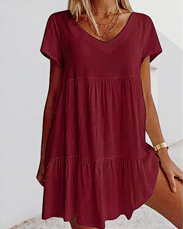 Robe d'été mini simple et décontractée pour femme, parfaite pour les journées estivales
