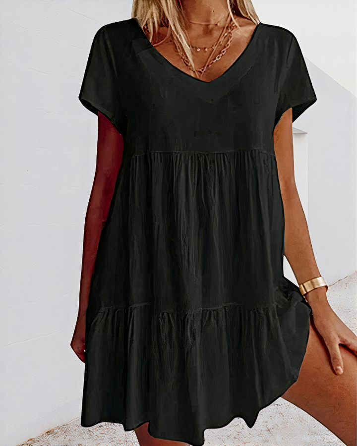 Robe d'été mini simple et décontractée pour femme, parfaite pour les journées estivales