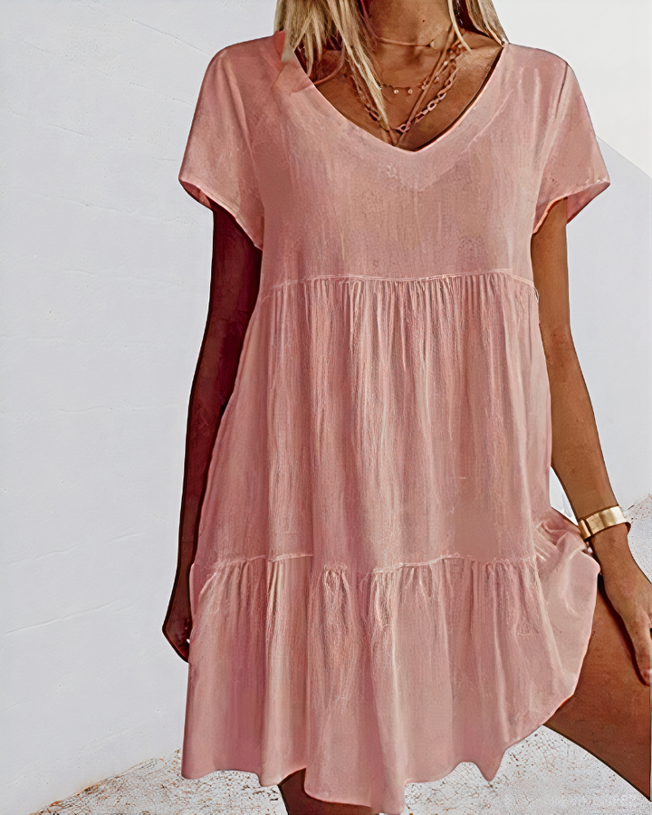 Robe d'été mini simple et décontractée pour femme, parfaite pour les journées estivales