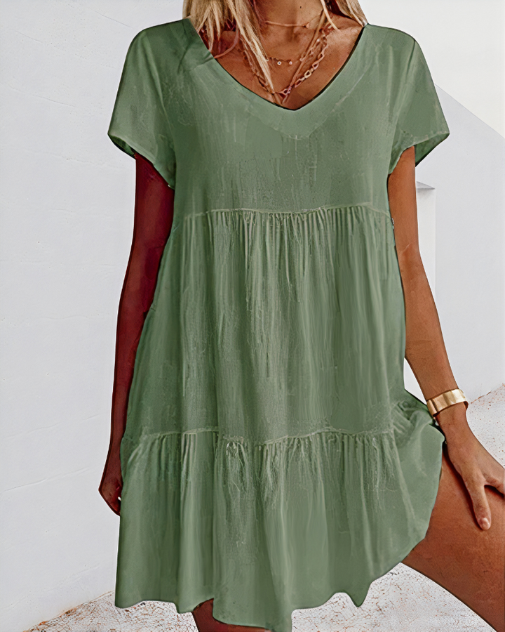 Robe d'été mini simple et décontractée pour femme, parfaite pour les journées estivales