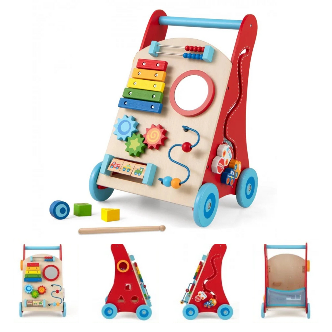 Trotteur en Bois Pour Bébé | Tableau d'Activités