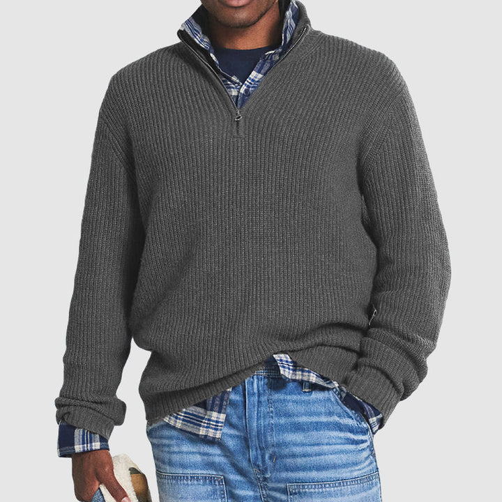 LEONARDO™ ZIP-NECK SWEATER
