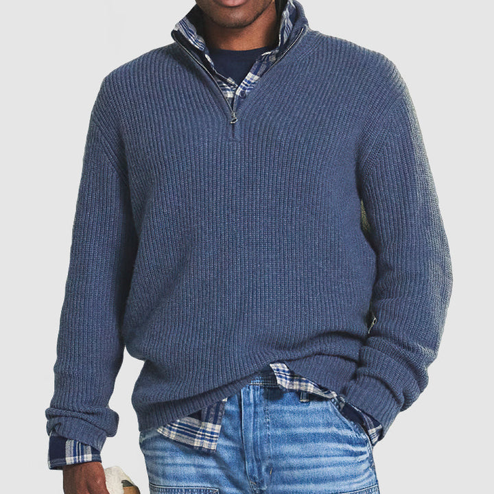 LEONARDO™ ZIP-NECK SWEATER