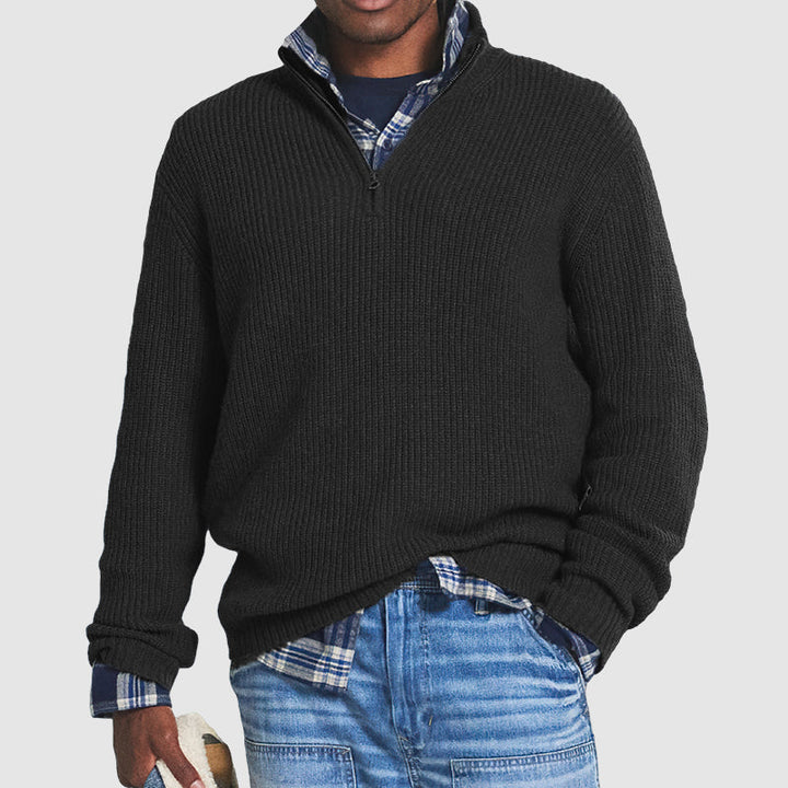 LEONARDO™ ZIP-NECK SWEATER