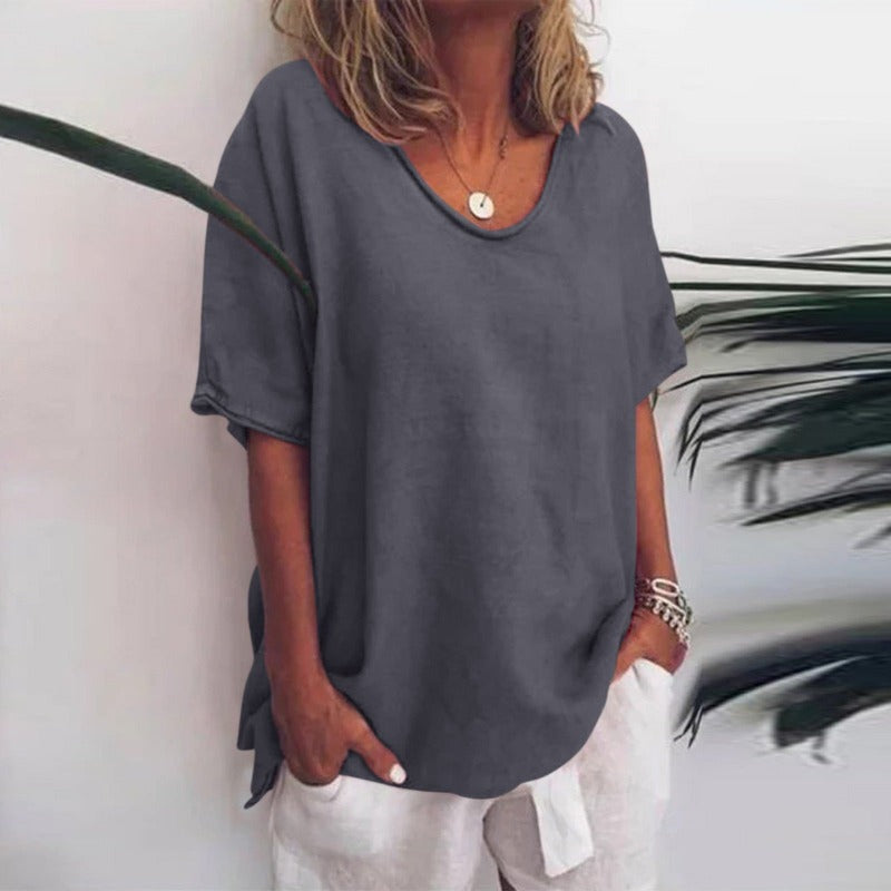 T-shirt d'été ample et chic pour femmes, confortable et idéal pour les journées chaudes