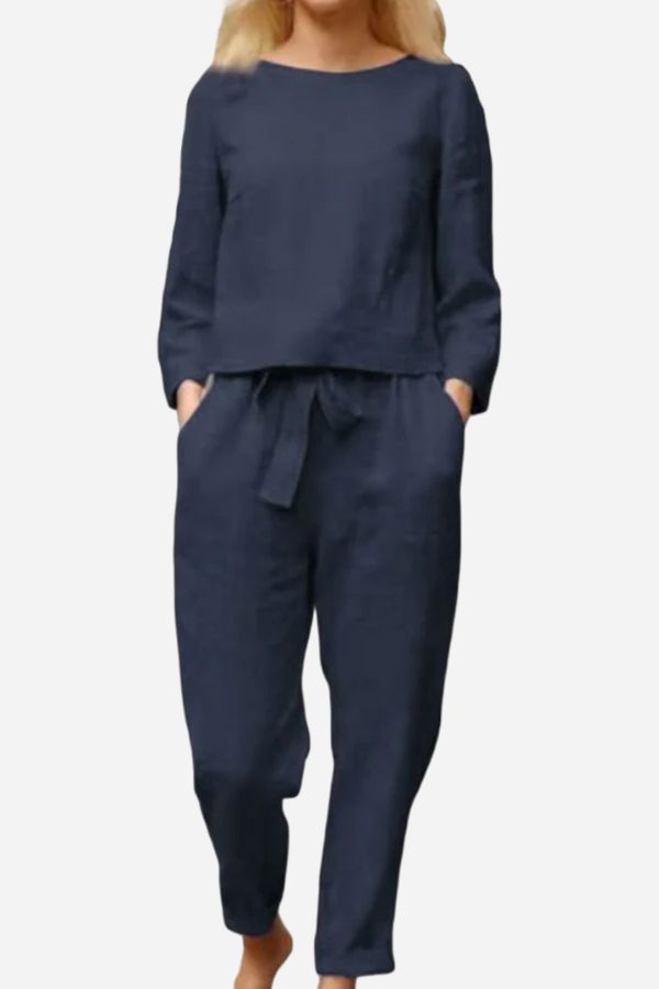 Ensemble Monochrome Élégant Pour Femme | Deux Pièces Légères