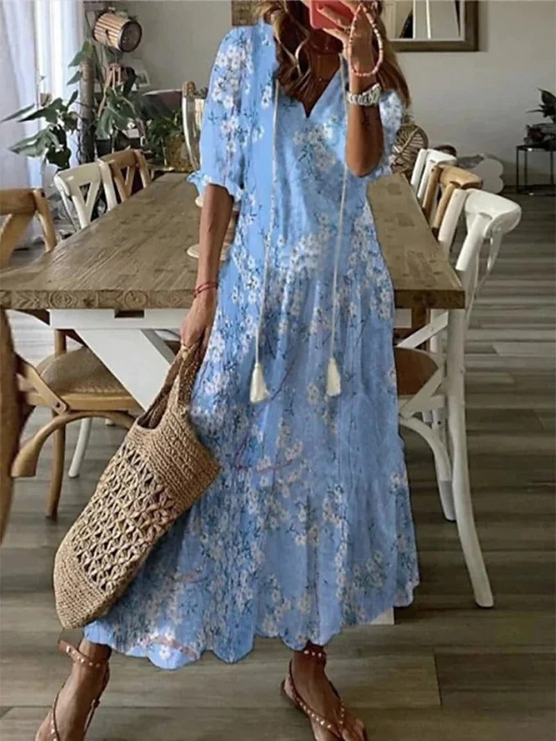 Robe D’Été Bohème Fluide Pour Femmes | Maxi