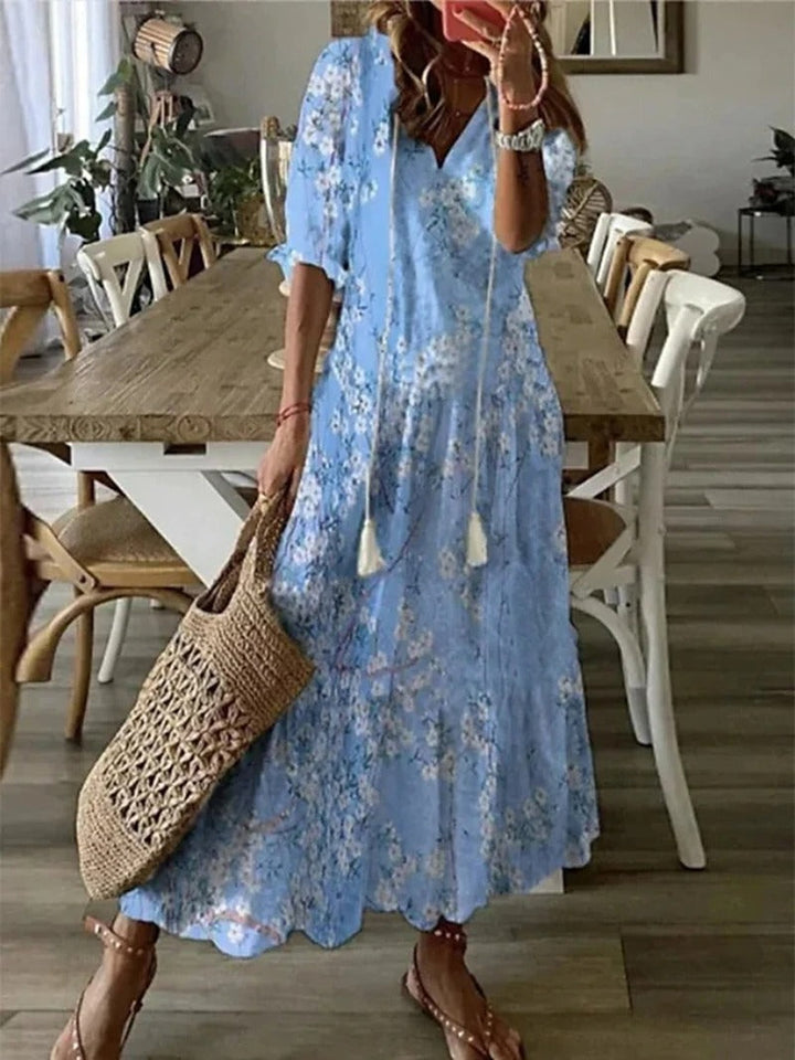 Robe D’Été Bohème Fluide Pour Femmes | Maxi