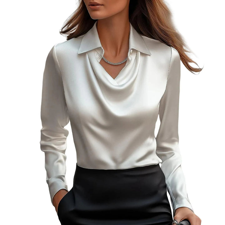Chemisier Col Drapé Pour Femme | Coupe Fluide
