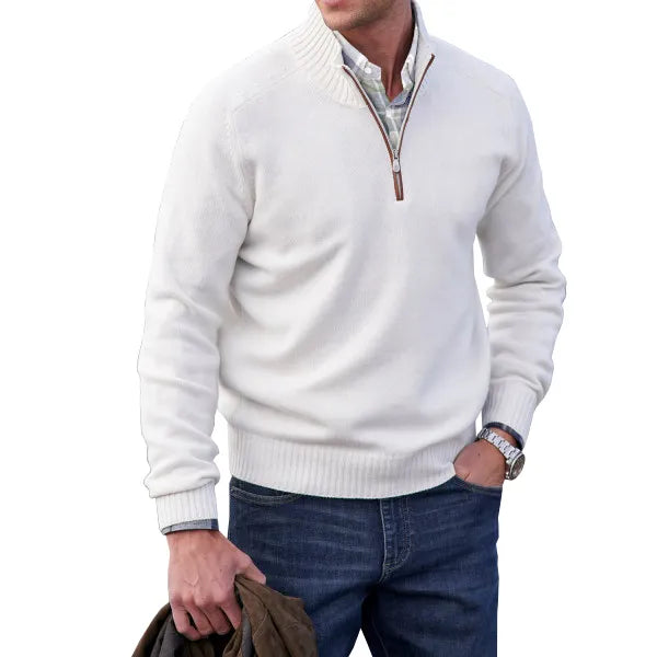 Men's Soft Zip-Up Sweater | Stylish Comfort