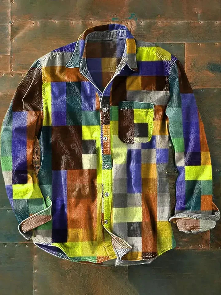 Spencer | Chemise unisexe à carreaux colorés