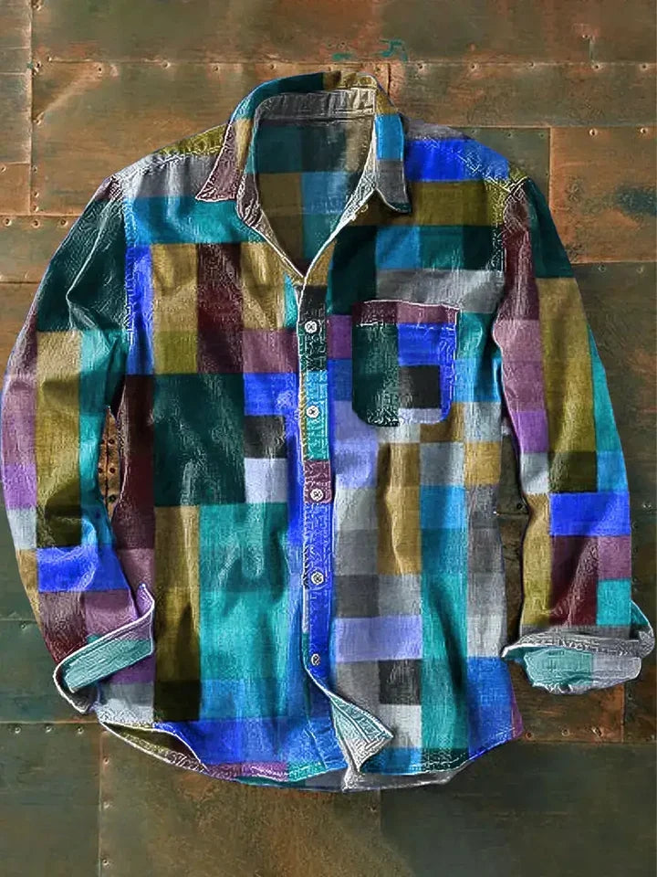 Spencer | Chemise unisexe à carreaux colorés