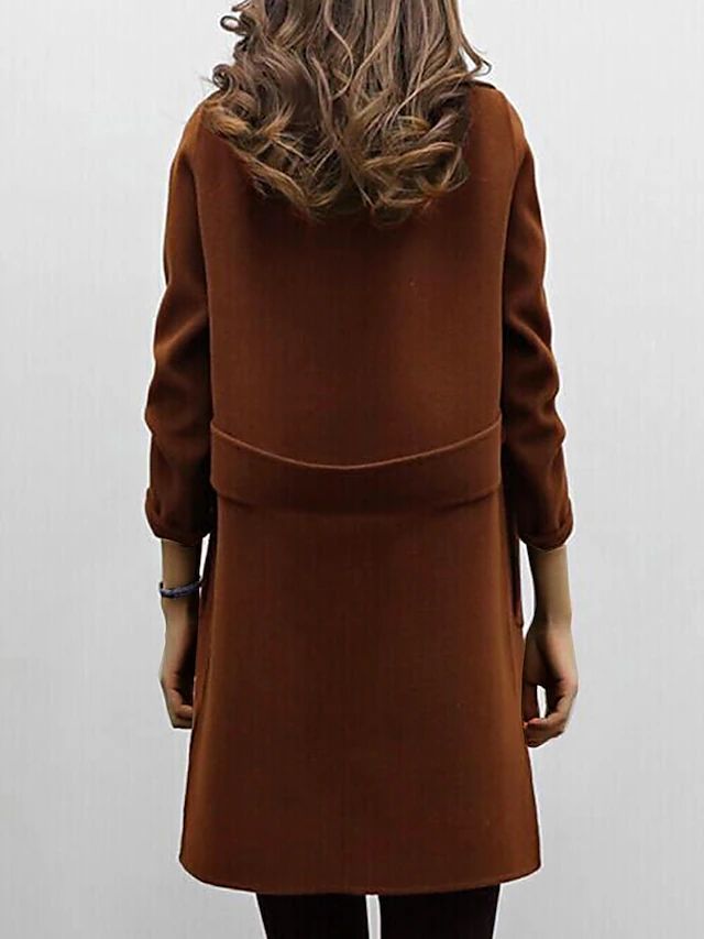 Women's Elegant Double Breasted Wool Coat | Classic Style 
