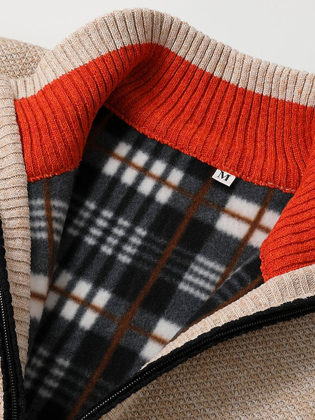 Men's Stylish Knitted Zip-Up Sweater | Italian Design
